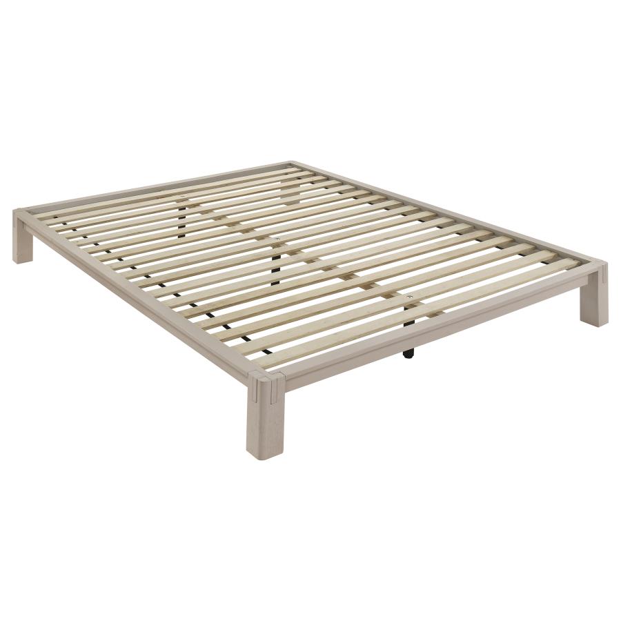 (image for) Gislen Queen Easy Assembly Wood Platform Bed White