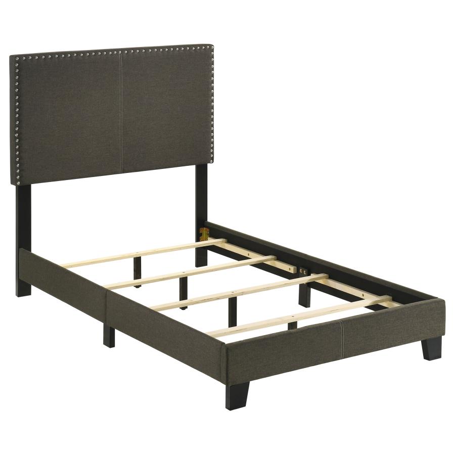 (image for) Boyd Upholstered Twin Panel Bed Charcoal