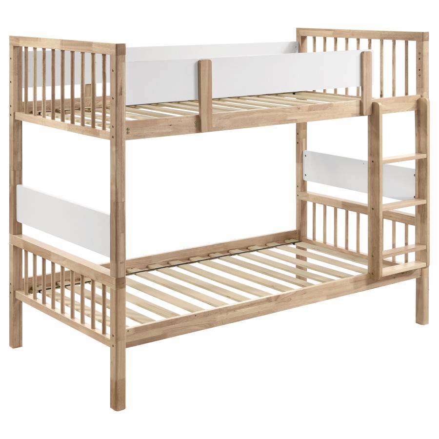 (image for) Dakota Wood Twin Over Twin Bunk Bed Natural