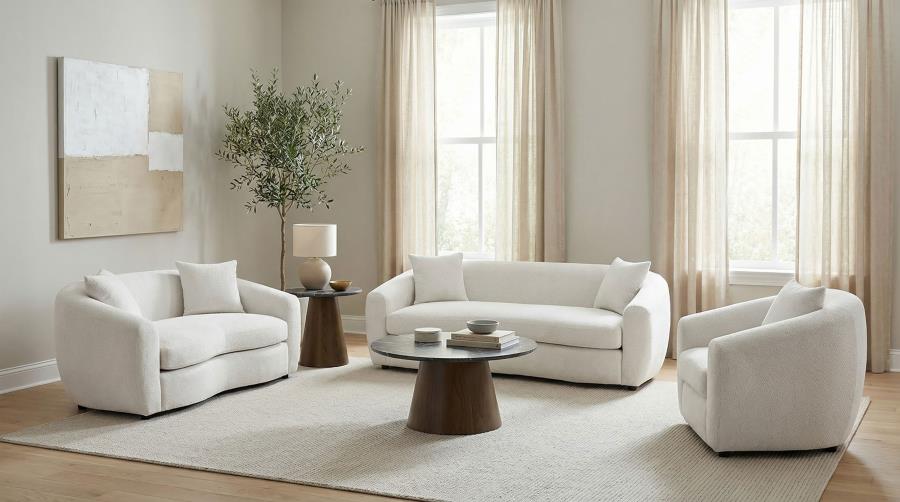 (image for) Isabella 3-piece Fabric Upholstered Sofa Set Sand