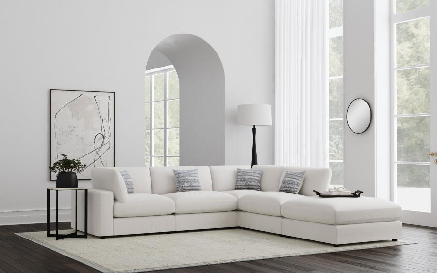 (image for) Serene 5-piece Upholstered Modular Sectional Sofa Beige