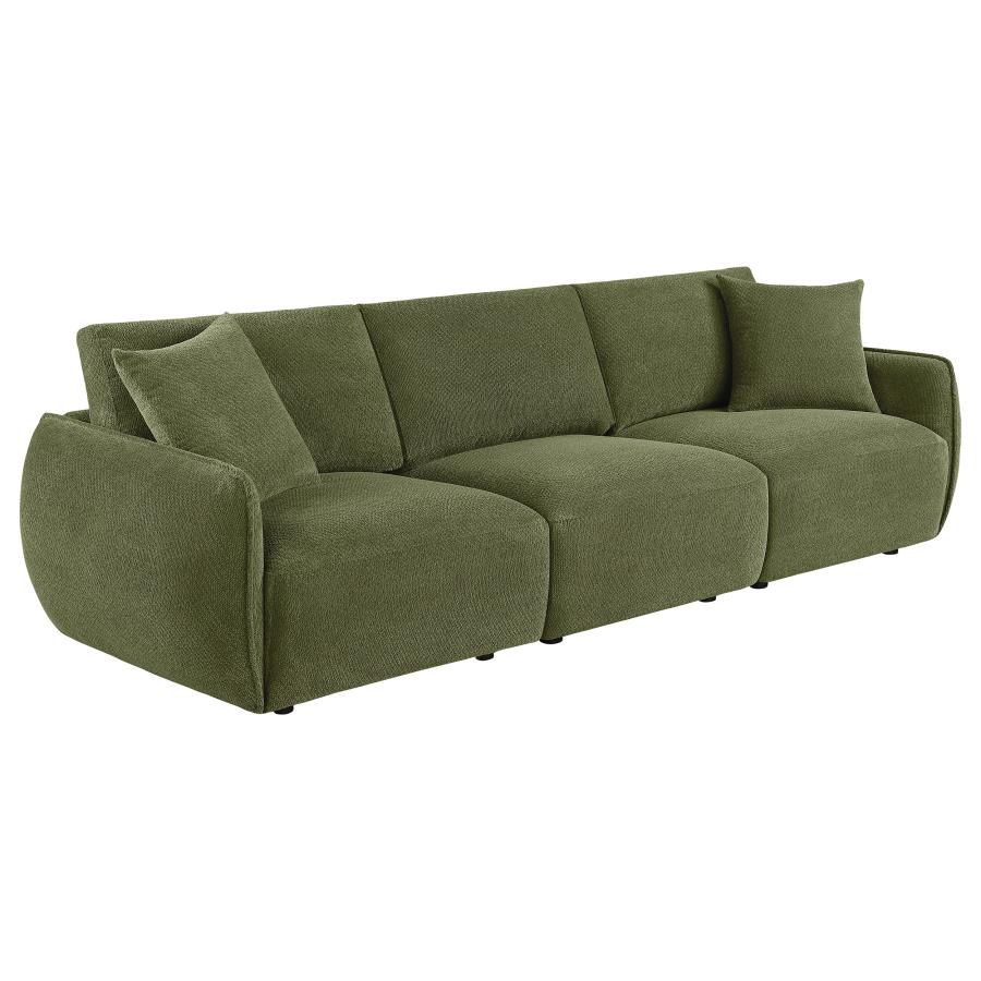 (image for) Elysia Fabric Upholstered Modular Lounge Sofa Green