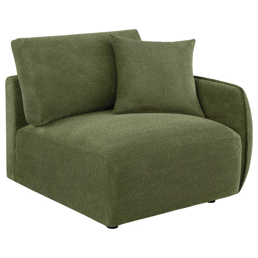 (image for) Elysia Fabric Upholstered Modular RAF Chair Green
