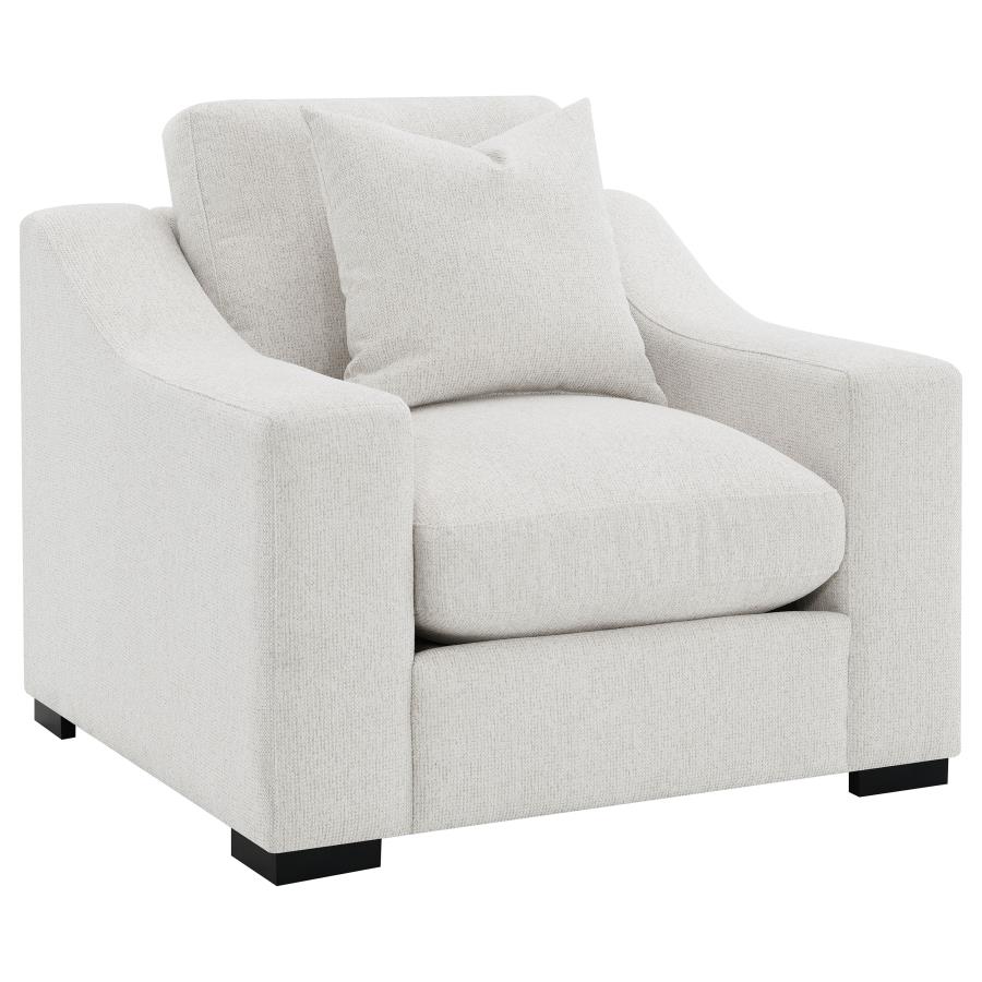 (image for) Ashlyn Fabric Upholstered Track Arm Accent Chair Sand