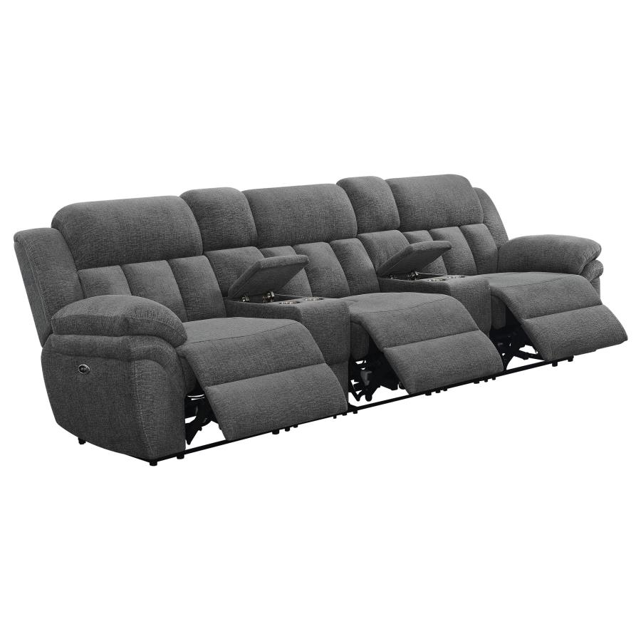 (image for) Bahrain 5-piece Power Home Theater Seating Charcoal