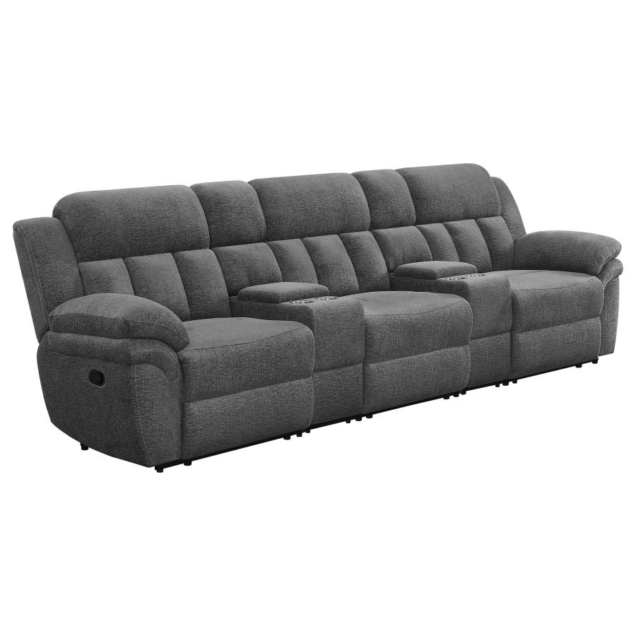 (image for) Bahrain 5-piece Upholstered Home Theater Seating Charcoal