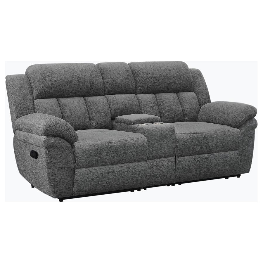 (image for) Bahrain Upholstered Motion Loveseat Charcoal