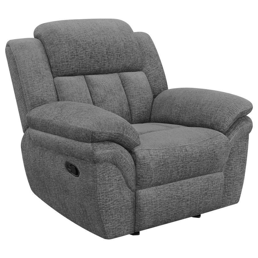(image for) Bahrain Upholstered Glider Recliner Charcoal