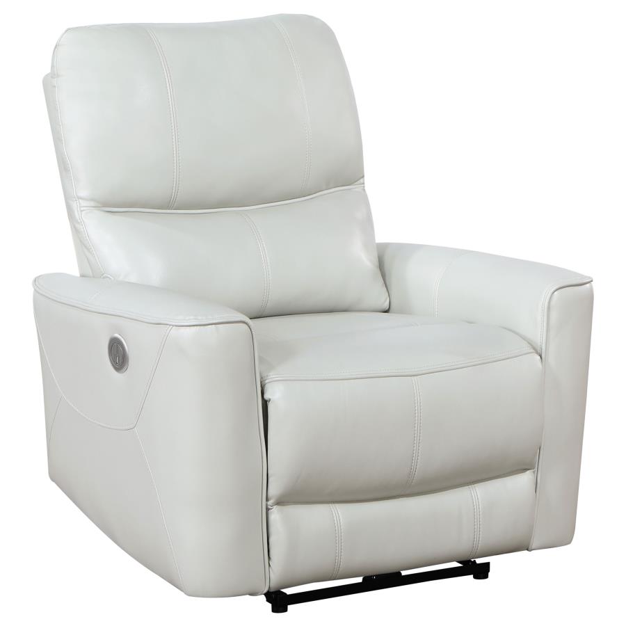 (image for) Greenfield Upholstered Power Recliner Chair Dove Grey