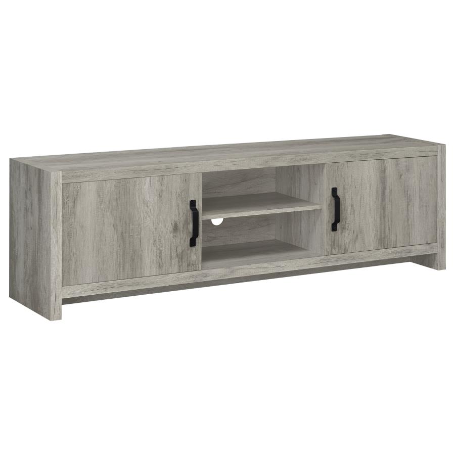 (image for) Burke 2-door Engineered Wood 71-inch TV Stand Grey Driftwood