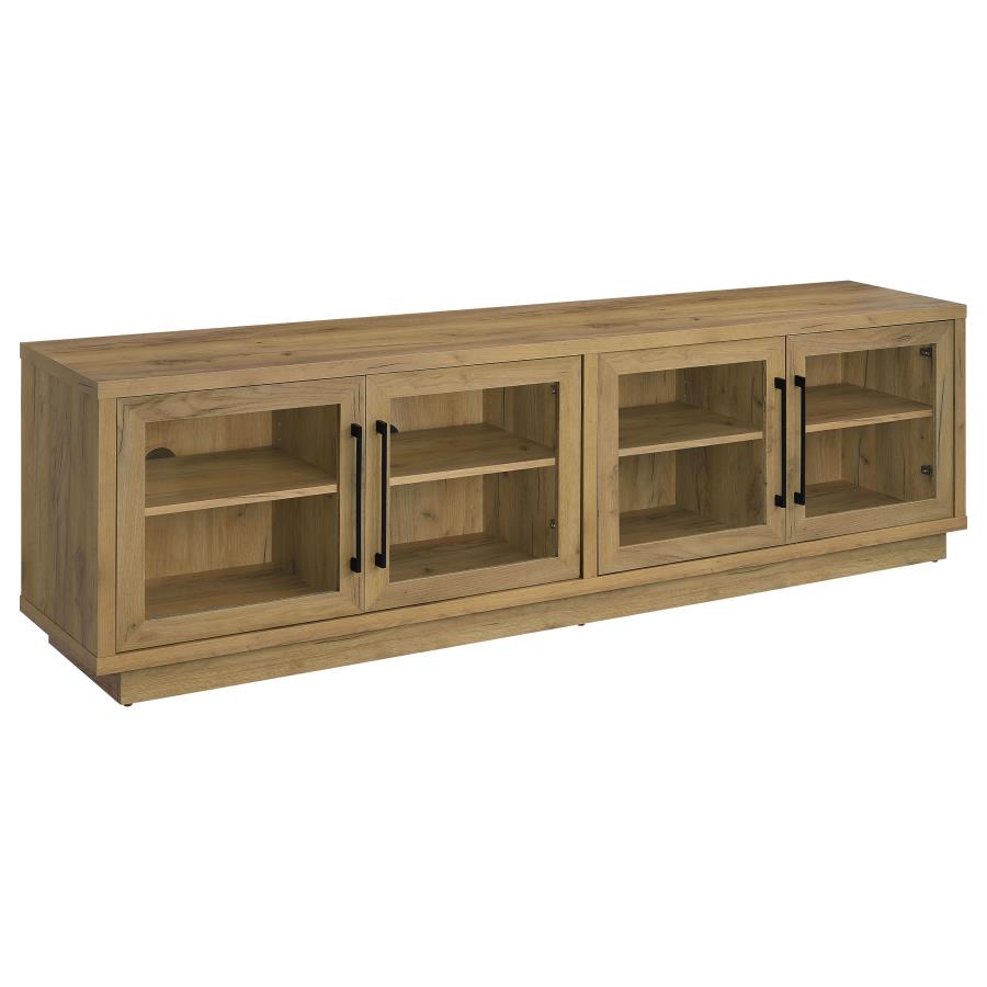 (image for) Medina 4-Door TV Stand for TVs up to 85 Inches Golden Oak