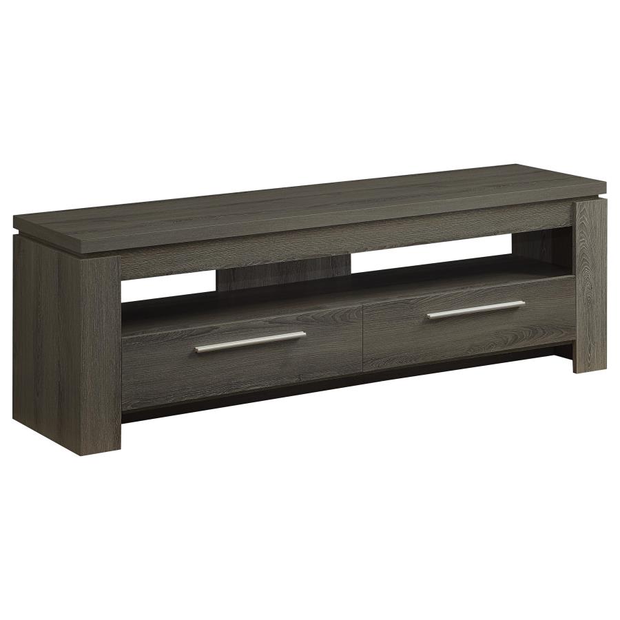 (image for) Elkton 2-drawer Engineered Wood 59-inch TV Stand Weathered Grey