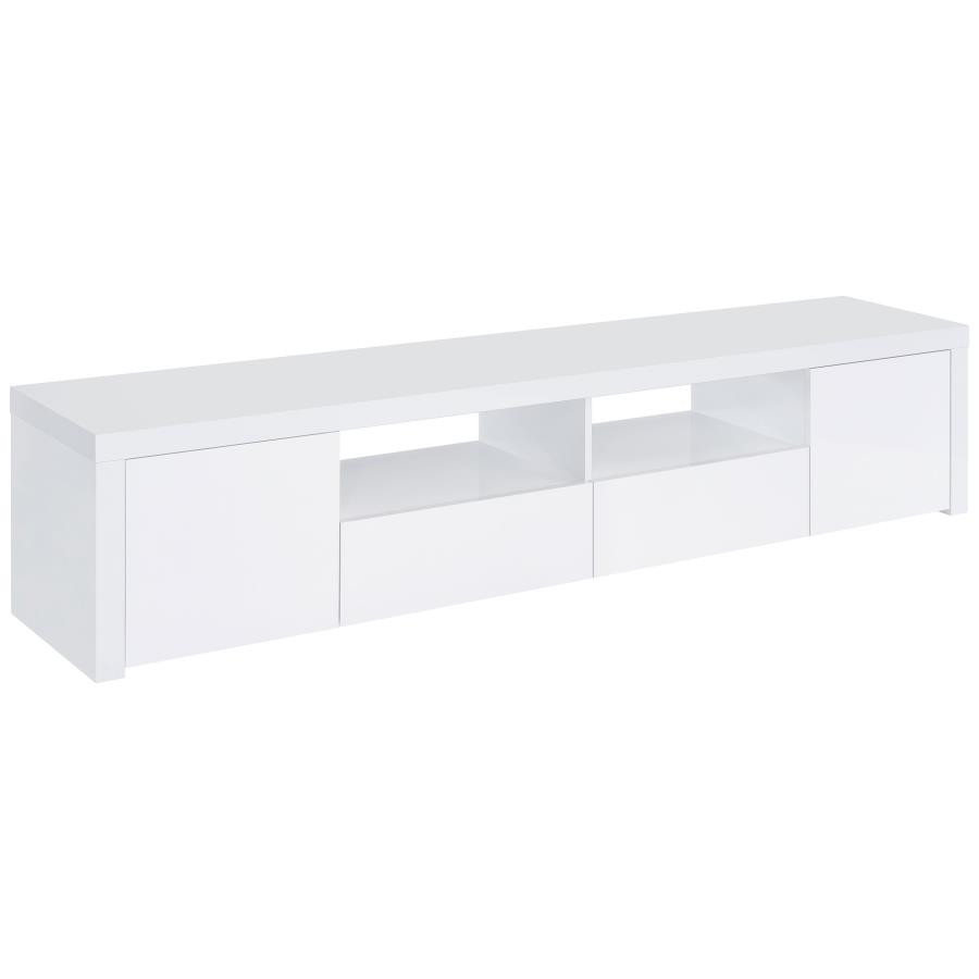 (image for) Jude 2-door Engineered Wood 79-inch TV Stand High Gloss White