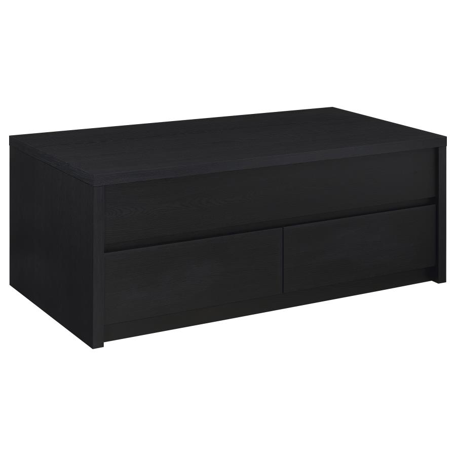 (image for) Knapp Lift Top Cocktail Coffee Table with Dual Drawers Black