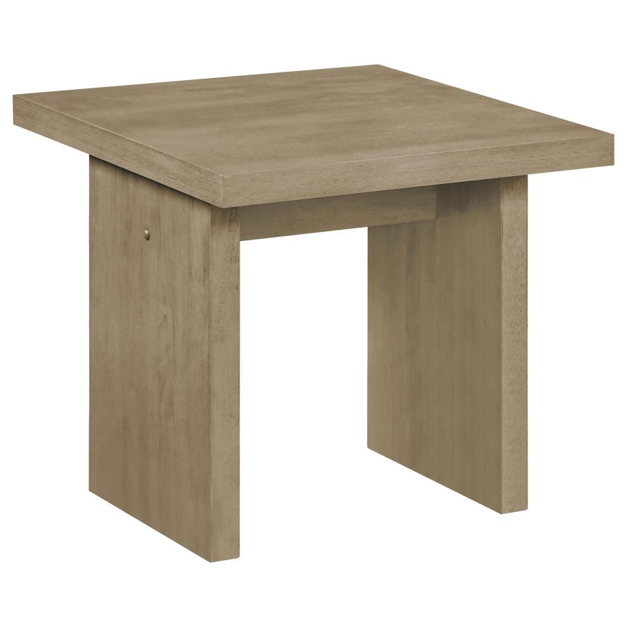 (image for) Decker Square Occasional Side End Table Natural Oak