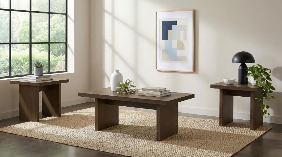 (image for) Decker 3-piece Coffee and End Table Set Walnut