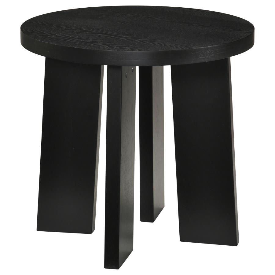 (image for) Strouse Contemporary Round End Table in Black
