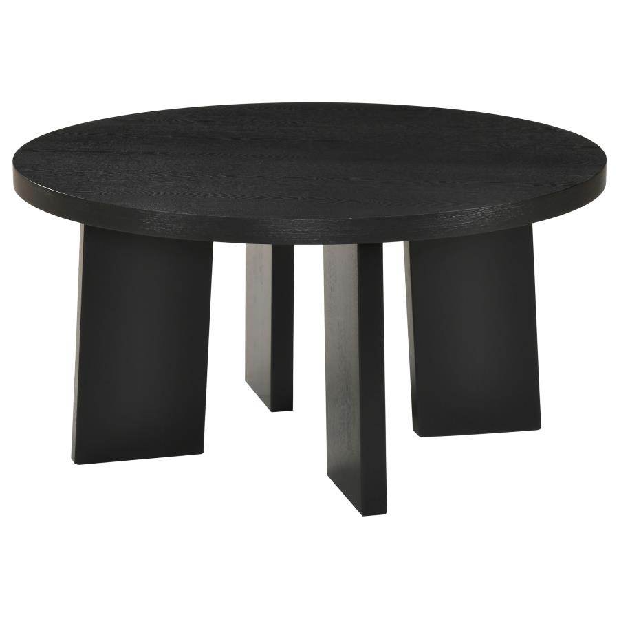(image for) Strouse Contemporary Round Coffee Table in Black