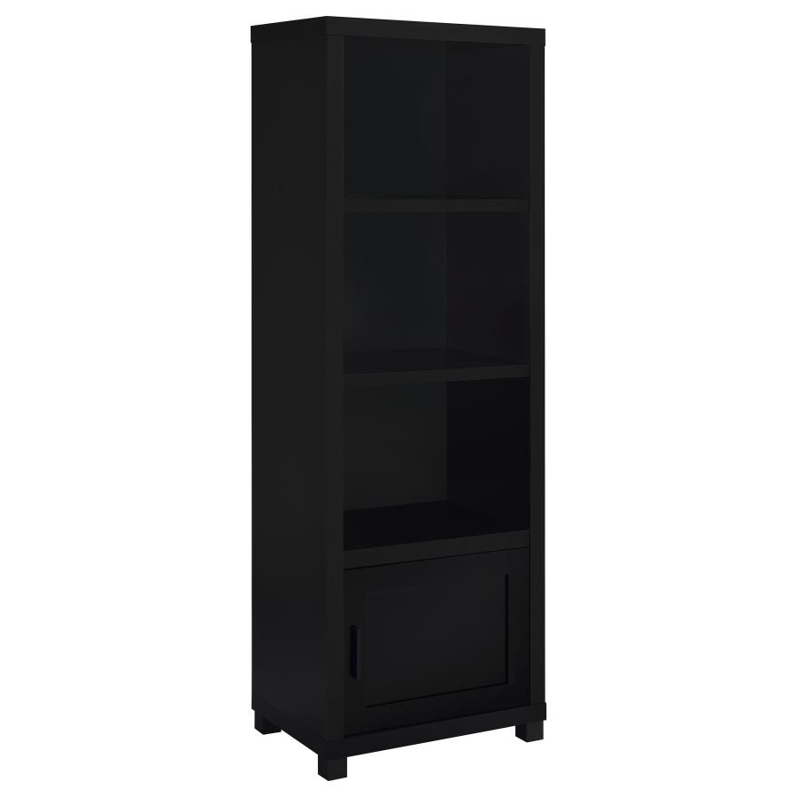 (image for) Sachin 3-shelf Engineered Wood Media Tower Black