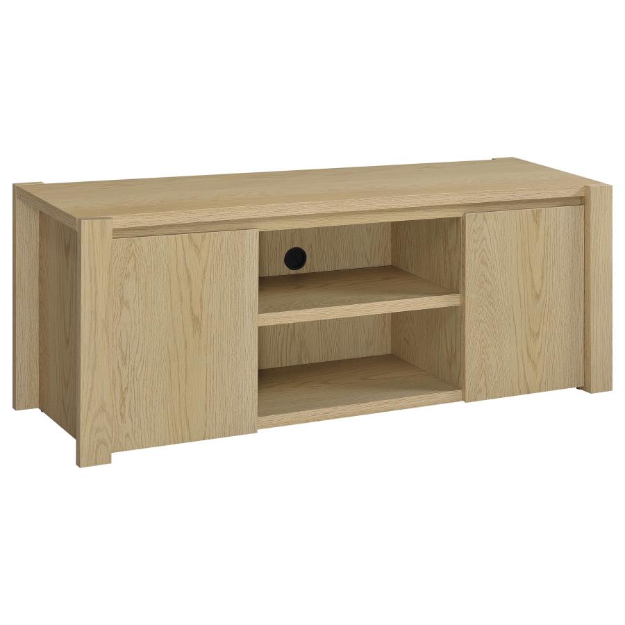 (image for) Laurelton 60-inch 2-door TV Stand Media Console Light Oak