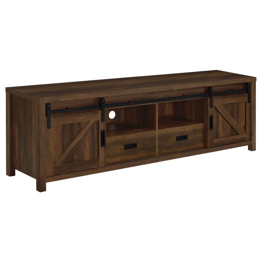 (image for) Madra 2-door Engineered Wood 79-inch TV Stand Dark Pine