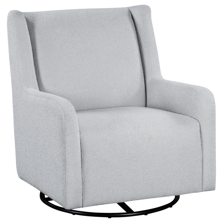 (image for) Serra Full-Circle Swivel Glider Chair with Shelter Arms Dove Grey