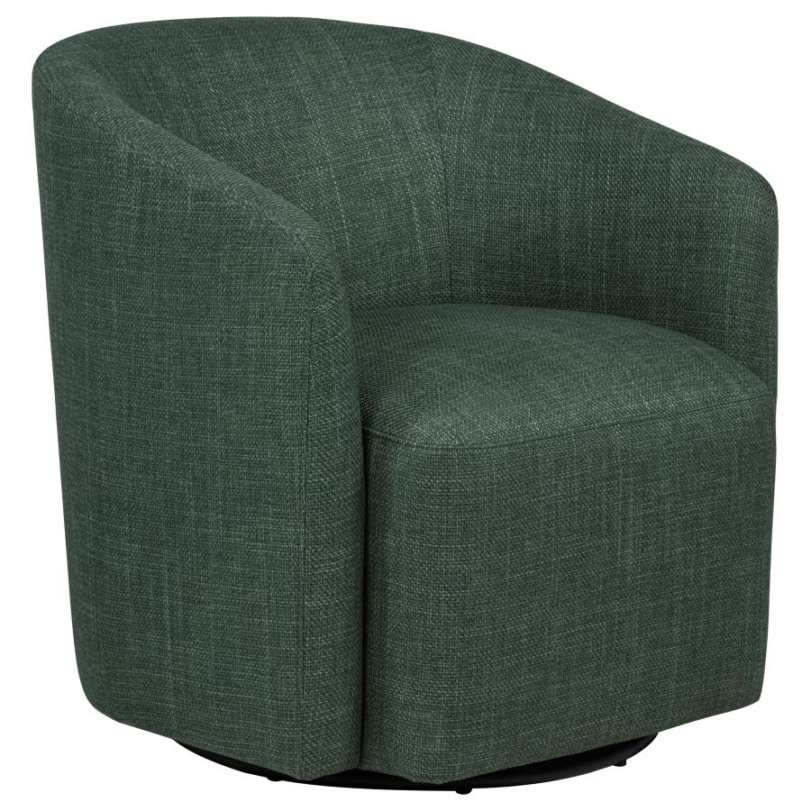(image for) Mossbrook Fabric Upholstered Swivel Accent Chair Green