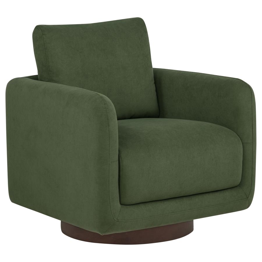 (image for) Iris Fabric Upholstered Swivel Accent Chair Matcha