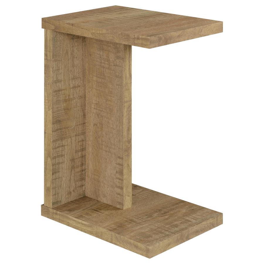 (image for) Clower Engineered Wood C-Shaped Sofa Side Table Mango