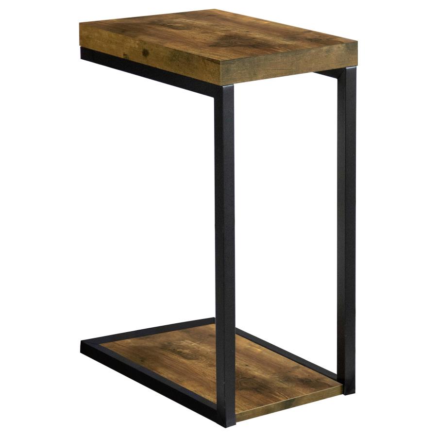 (image for) Beck Engineered Wood C-Shape Sofa Side Table Antique Nutmeg